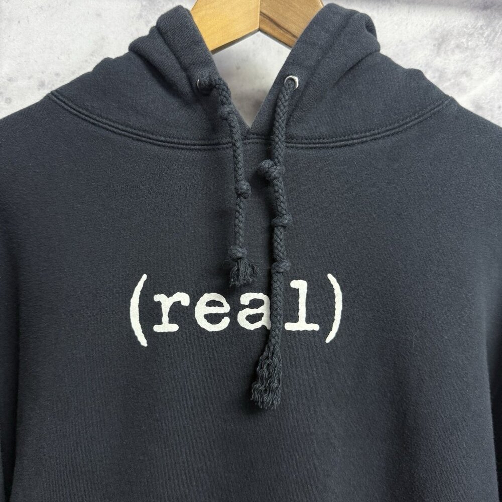 Real Skateboards Hoodie Sweatshirt Mens Medium Black Roll Forever